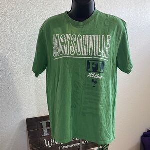 Vintage Style Jacksonville FL Green Graphic Tee by Delta Pro Weight - Size M